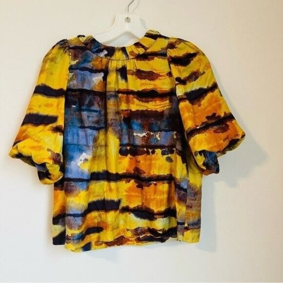 Marie Oliver Wren Top Silk in Tuscan Sunset In Multi Women’s Size Small - Picture 3 of 10